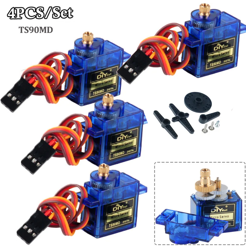 Rc Helicopter Motor - 4 szt. Mikro Serwo Cyfrowe TS90MD