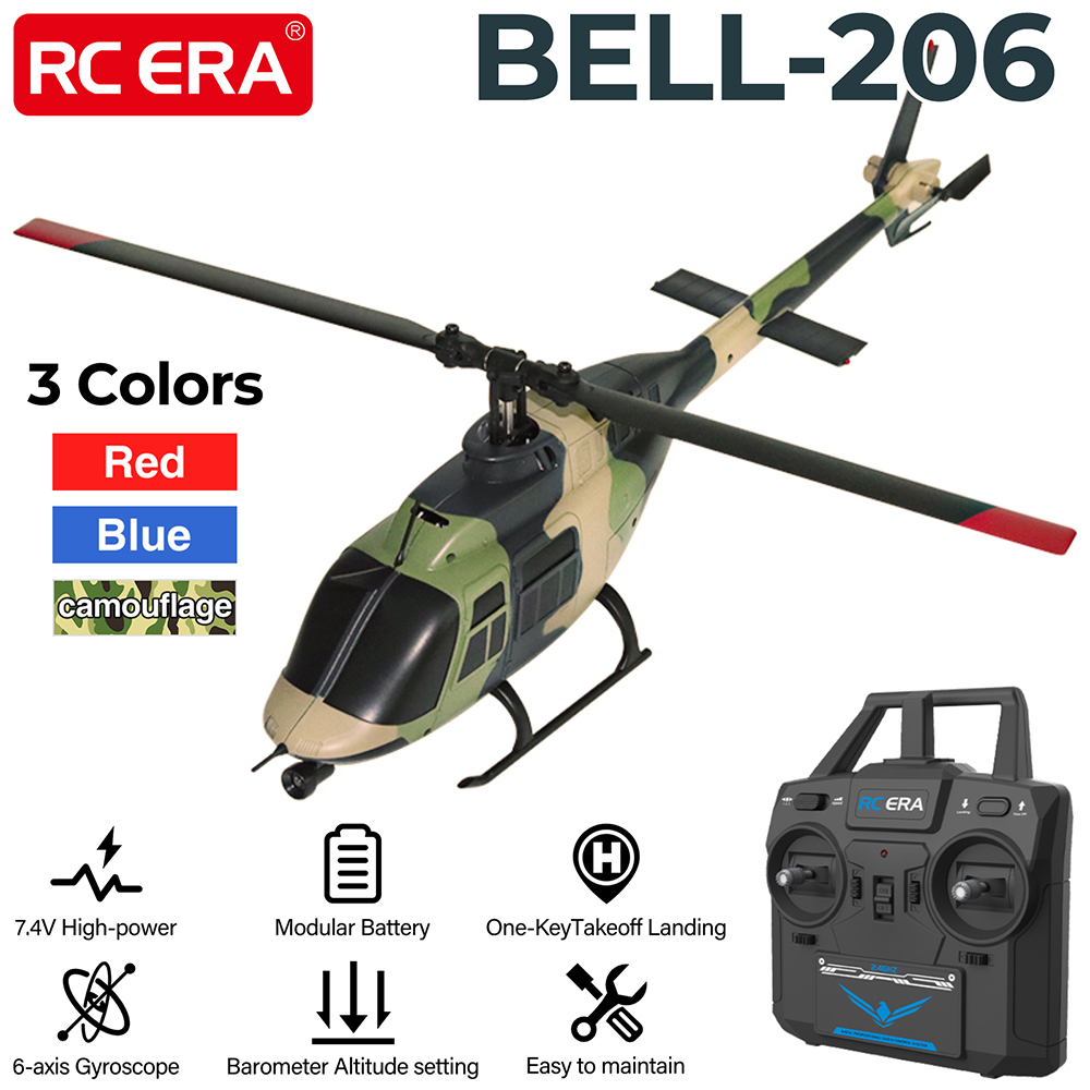 Rc Helicopter Large - Helikopter RC ERA RC 1:33 Bell-206