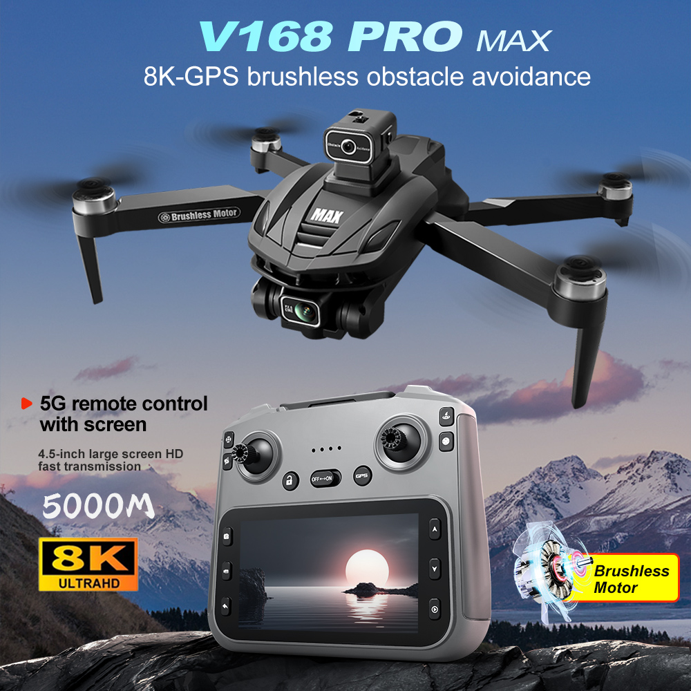 V168 PRO Max GPS Drone 8K Prof – Rc Helicopter Charger recenzja i cena